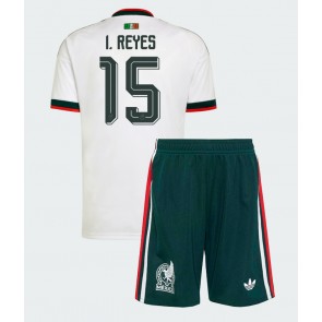 Mexico Israel Reyes #15 Udebanetrøje Børn VM 2026 Kortærmet (+ Korte bukser)